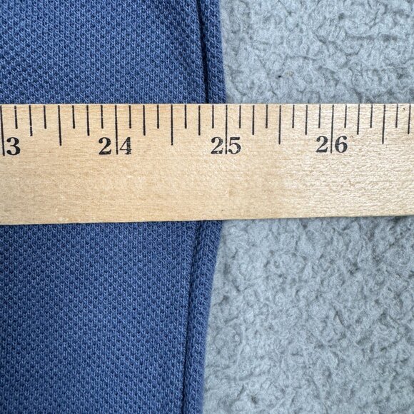 Vintage Polo Shirt Mens Size XL Tall Navy Blue Cotton Wolf Embroidery Canvas - Picture 8 of 11